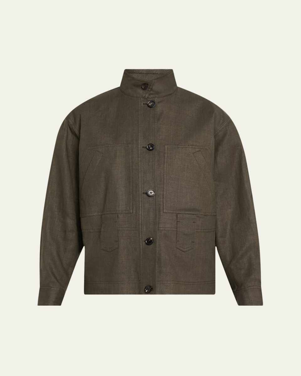 Jaylon Structured Linen Wool Field Jacket